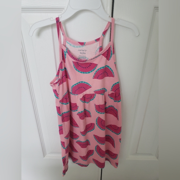 Carter's Pink Watermelon Print Girla Dress - Picture 1 of 2